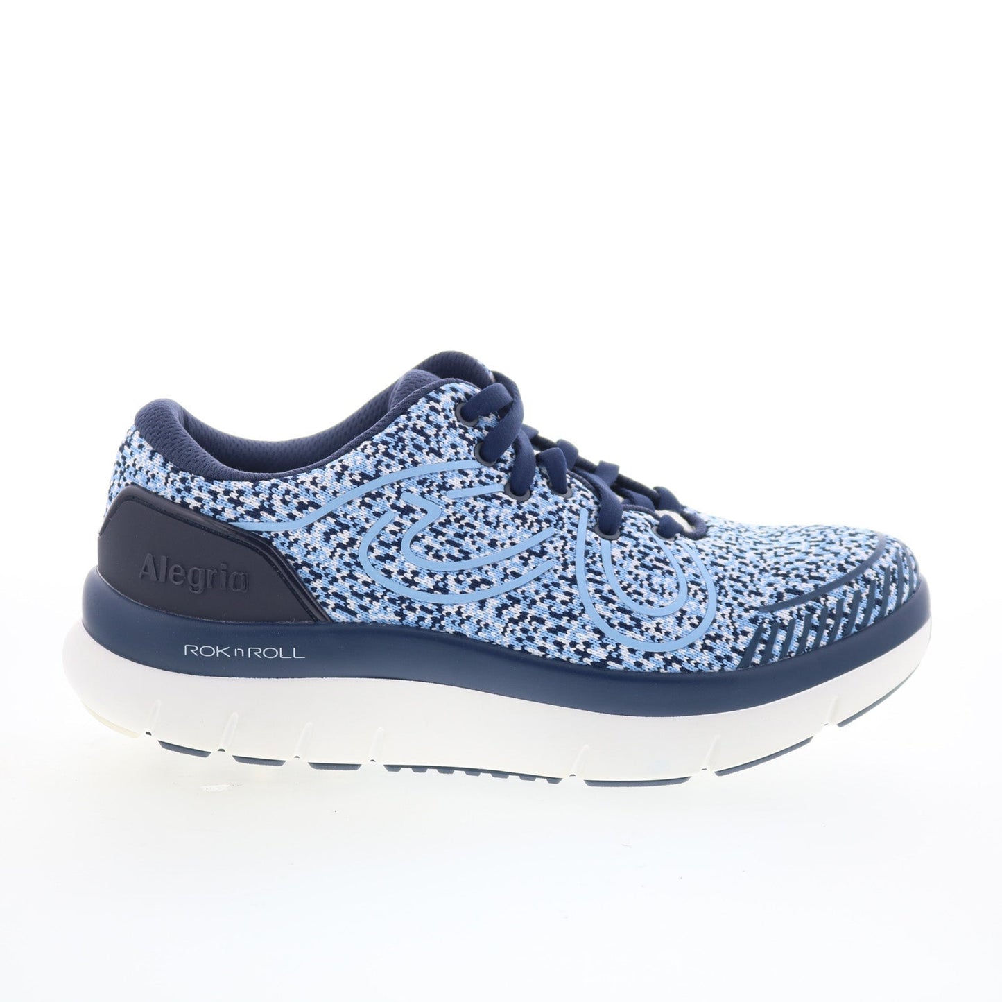 Alegria Roll On RRR2-7621 Womens Blue Wide Canvas Lifetsyle Sneakers Shoes