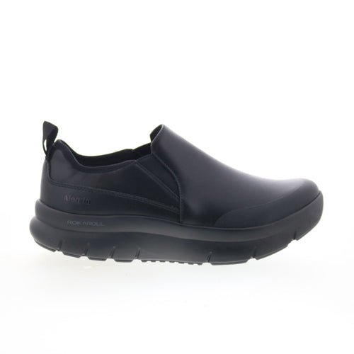 Alegria Shift Lead RRSL-7441W Womens Black Leather Wide Loafer Flats Shoes