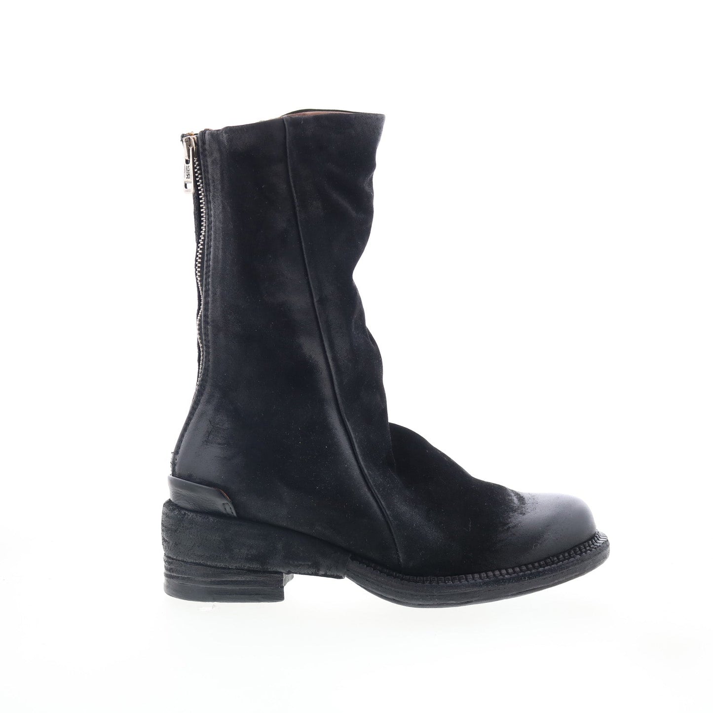 Saddler Womens Black Leather Zipper Casual Dress Boots