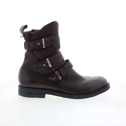 Samit Mens Brown Leather Zipper Casual Dress Boots