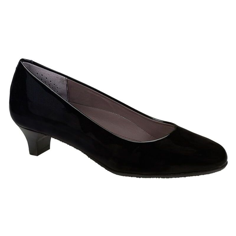 Women's Elaine Kitten Heel in Black Patent