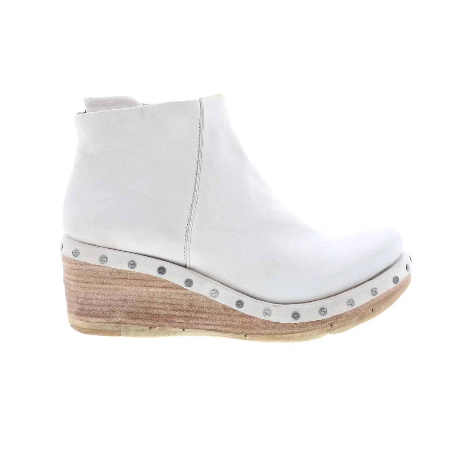 Savina 523206-701-6916 Womens White Leather Casual Dress Boots