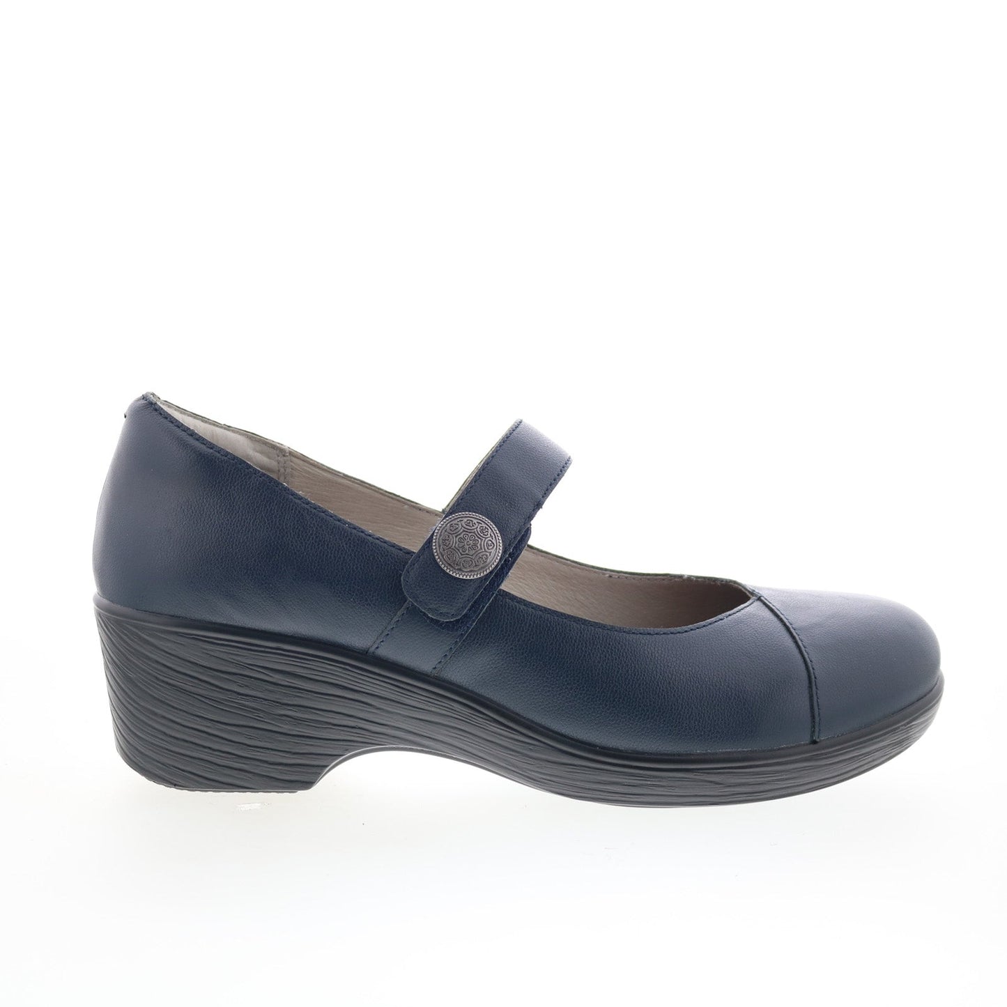 Alegria Sofi SOF-8139 Womens Blue Leather Strap Mary Jane Flats Shoes