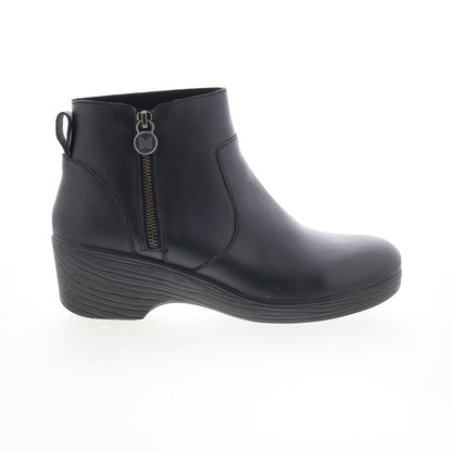 Alegria Serina SRI-601 Womens Black Leather Zipper Ankle & Booties Boots