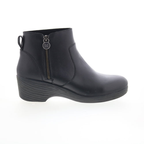 Alegria Serina SRI-601 Womens Black Leather Zipper Ankle & Booties Boots