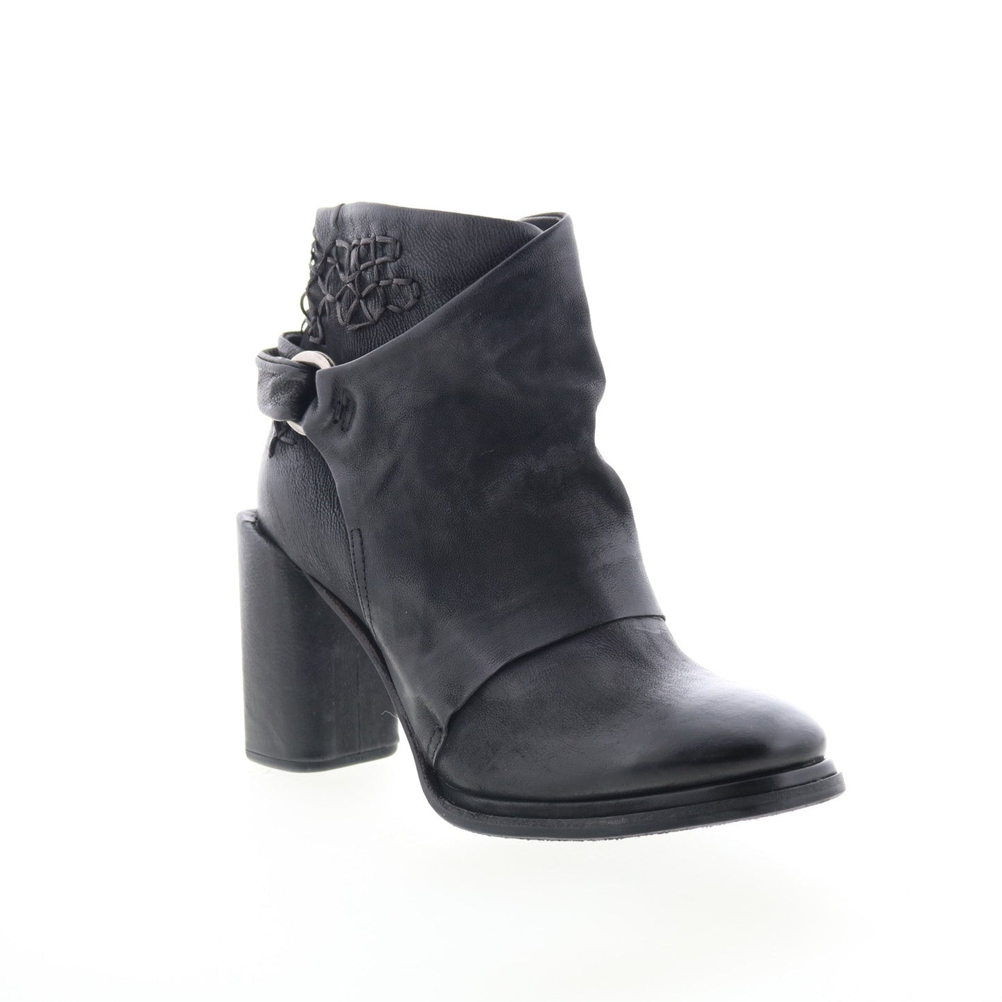 Swanson Womens Black Leather Zipper Ankle & Booties Boots