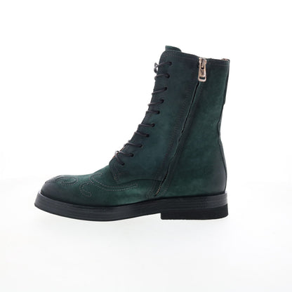 Tatton Womens Green Leather Zipper Casual Dress Boots