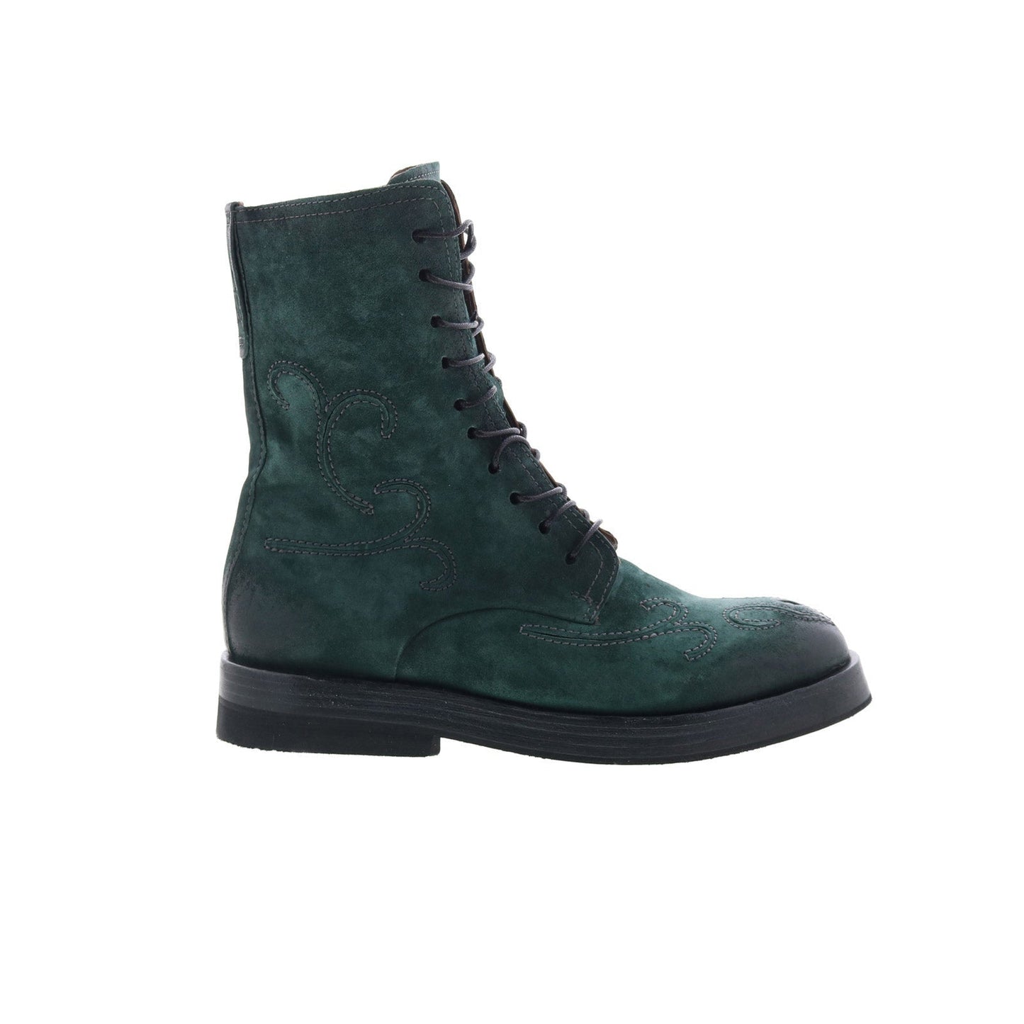 Tatton Womens Green Leather Zipper Casual Dress Boots