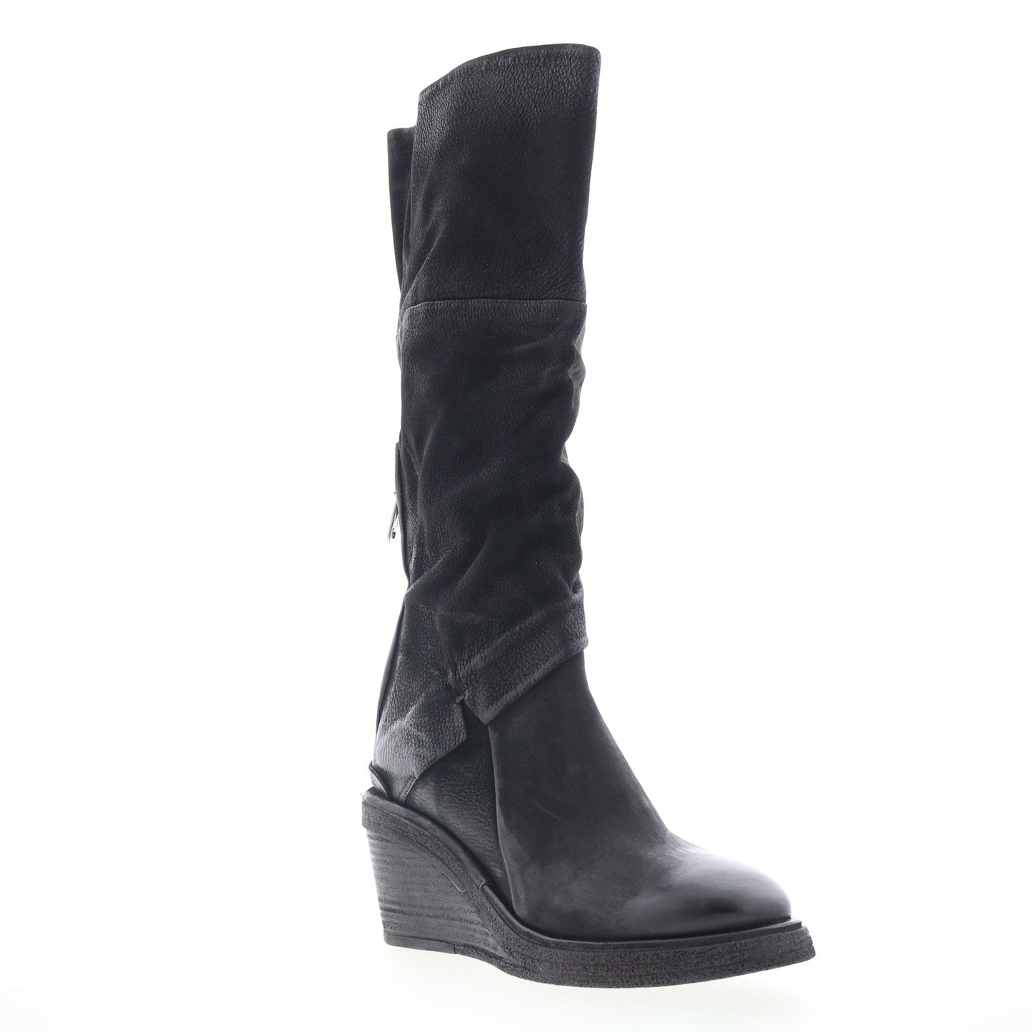 Templeton Womens Black Leather Zipper Casual Dress Boots