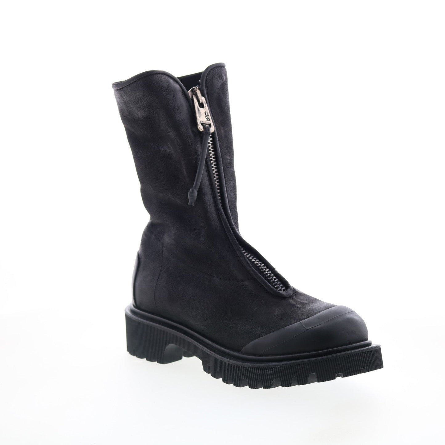 Tobie Womens Black Leather Zipper Casual Dress Boots