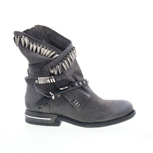 Tosh 516332-101-0001 Womens Gray Leather Zipper Casual Dress Boots