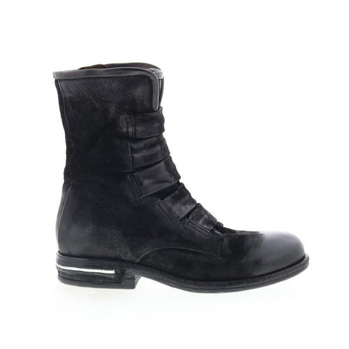 Traver Womens Black Suede Zipper Casual Dress Boots