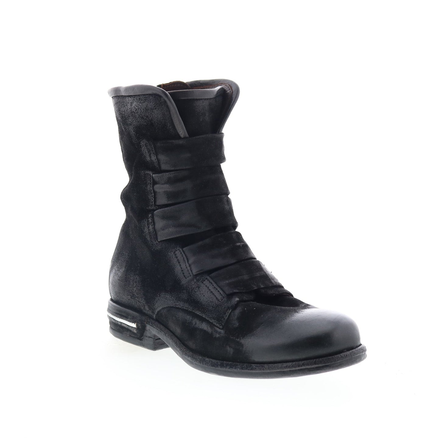 Traver Womens Black Suede Zipper Casual Dress Boots