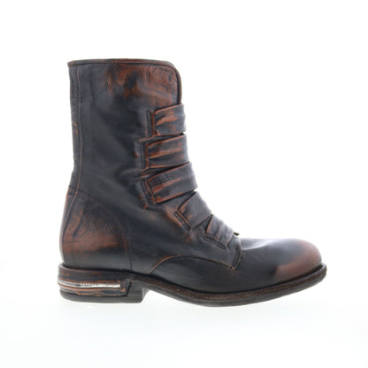 Traver Womens Brown Leather Zipper Casual Dress Boots