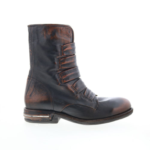 Traver Womens Brown Leather Zipper Casual Dress Boots