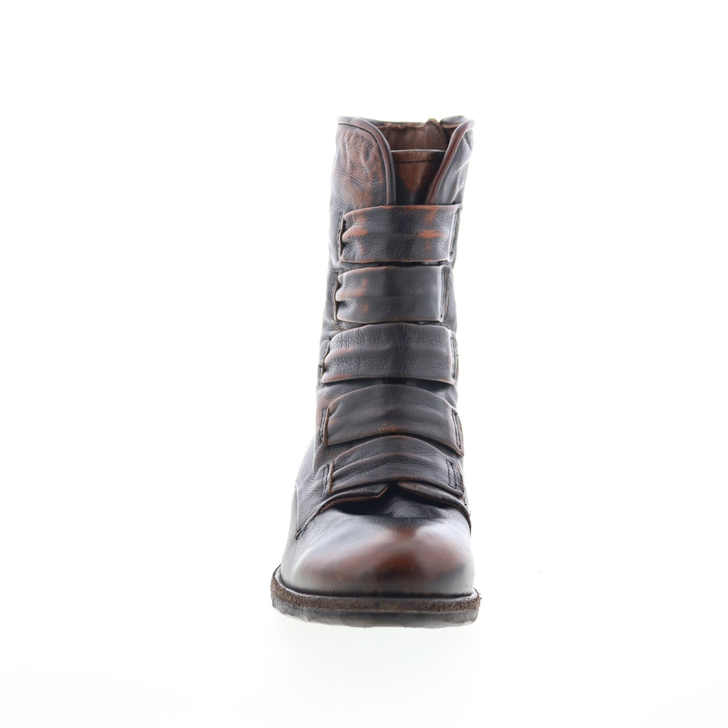 Traver Womens Brown Leather Zipper Casual Dress Boots