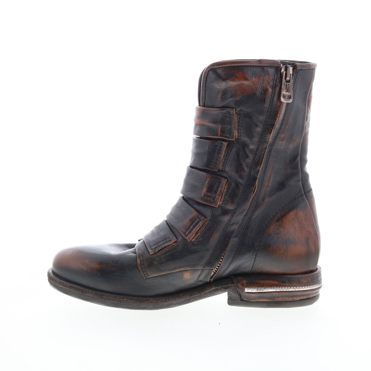 Traver Womens Brown Leather Zipper Casual Dress Boots