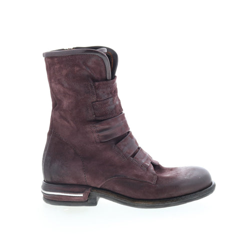 Traver Womens Burgundy Suede Zipper Casual Dress Boots