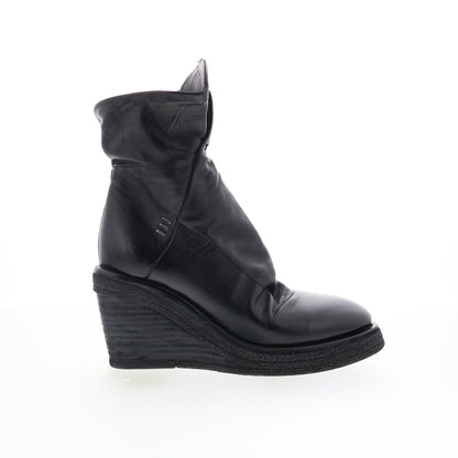 Tremont Womens Black Leather Zipper Casual Dress Boots