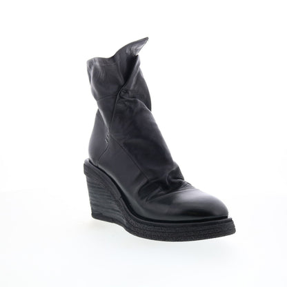 Tremont Womens Black Leather Zipper Casual Dress Boots