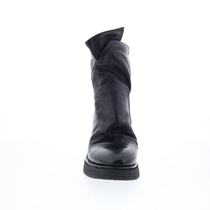 Tremont Womens Black Leather Zipper Casual Dress Boots