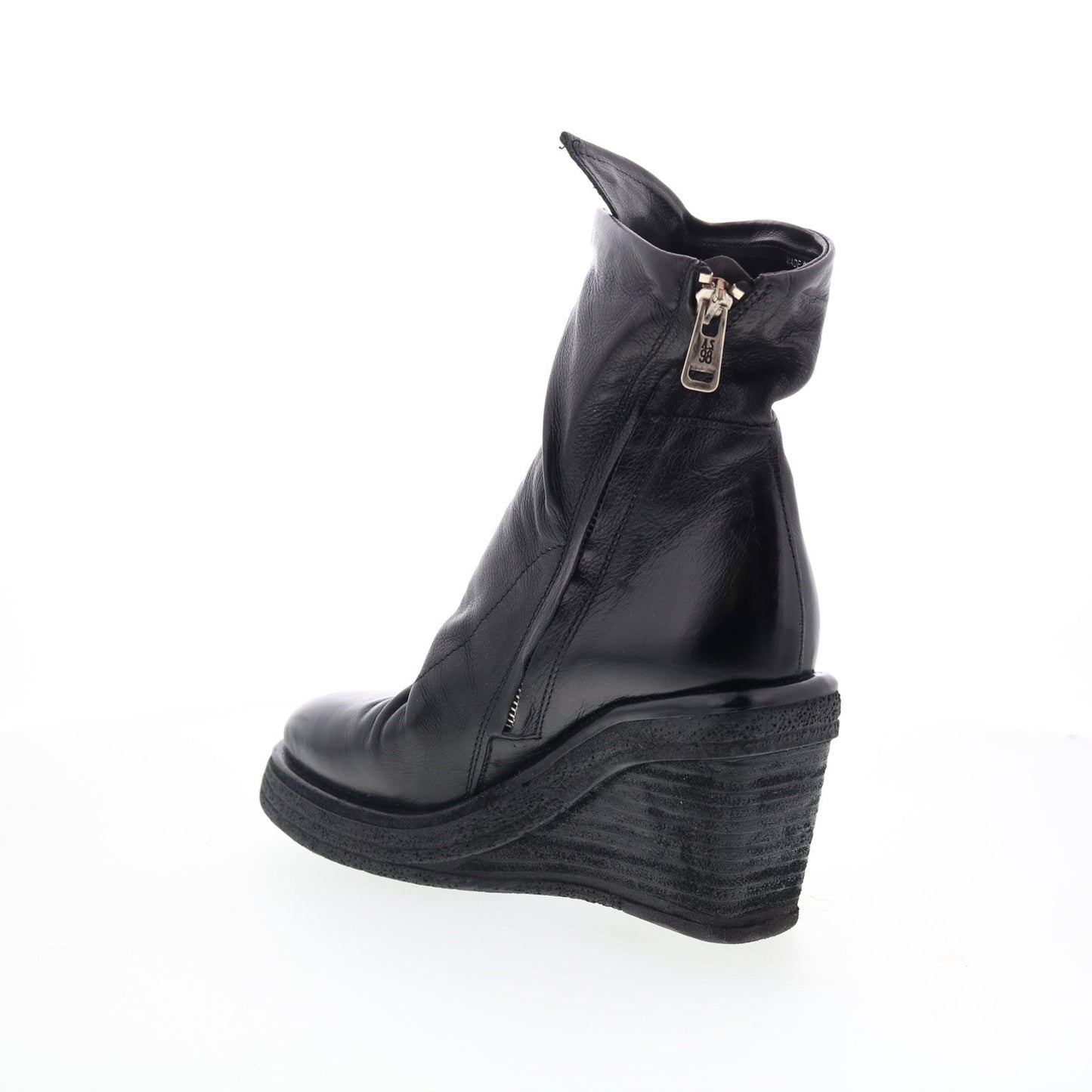 Tremont Womens Black Leather Zipper Casual Dress Boots