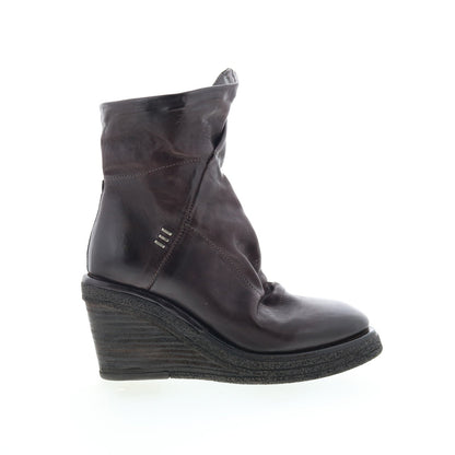 Tremont Womens Brown Leather Zipper Casual Dress Boots