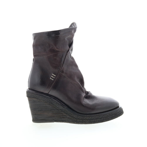 Tremont Womens Brown Leather Zipper Casual Dress Boots