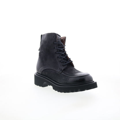 Truett Womens Black Leather Zipper Casual Dress Boots