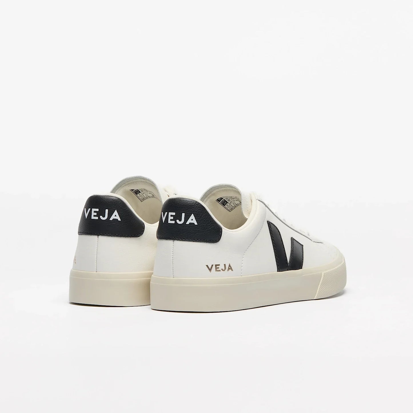 Women's Campo Leather in White Black