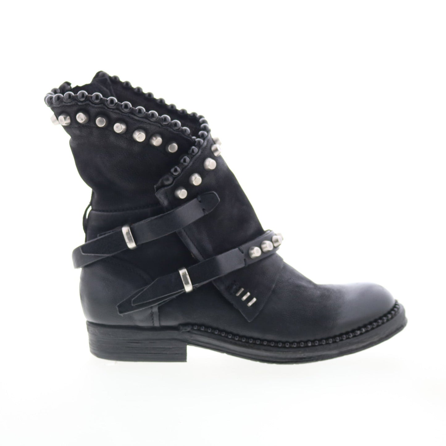 Vianne Womens Black Leather Zipper Casual Dress Boots