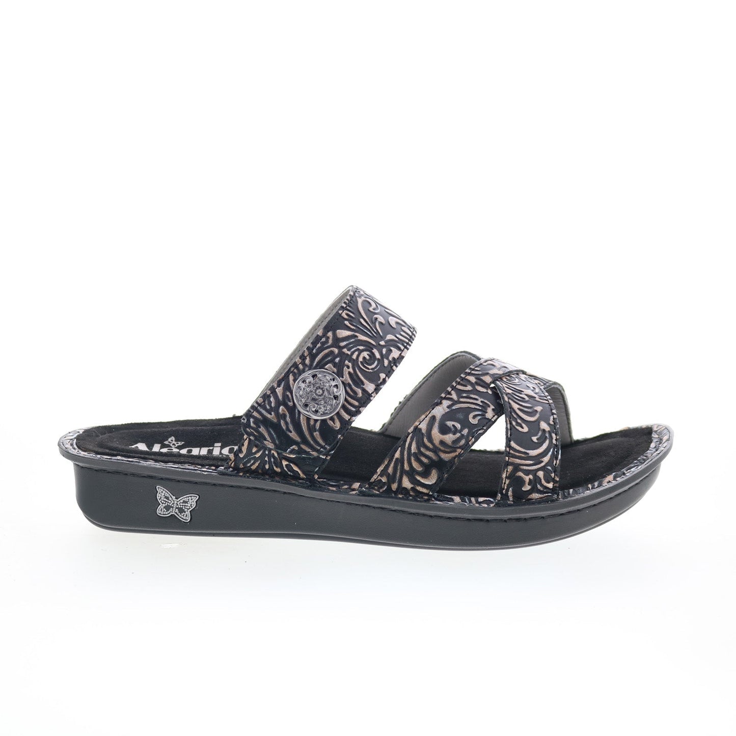 Alegria Victoriah Show Boat VIC-6110 Womens Black Slides Sandals Shoes