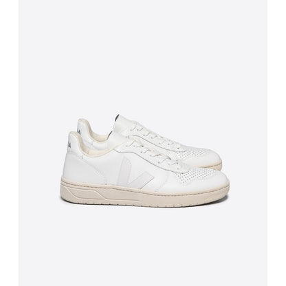 Men's V-10 Leather Sneaker in White