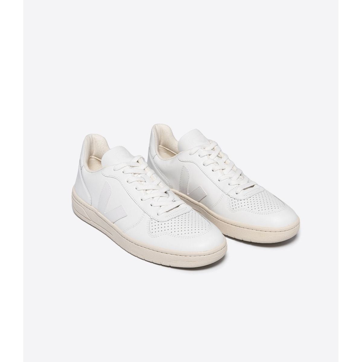 Women's V-10 Leather Sneaker in White